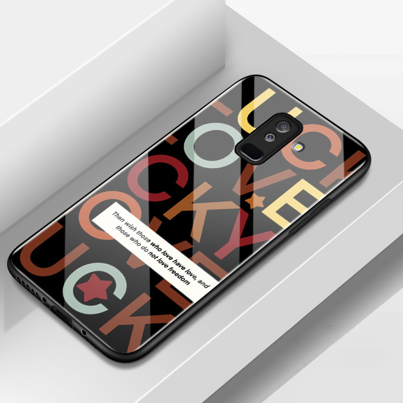 Casing Hp Untuk Samsung A6+ 2018 J8 2018 J6 Plus 2018 J6 Prime Case Warna Warni huruf Anti Gores Kac