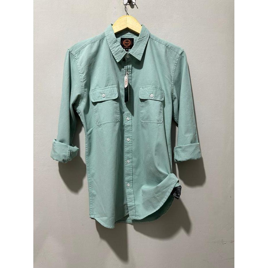 Flash Sale Fds Id - Kemeja Pria Kerah Fashion Lengan Panjang Slim-Fitting Katun Tuwil Sweding