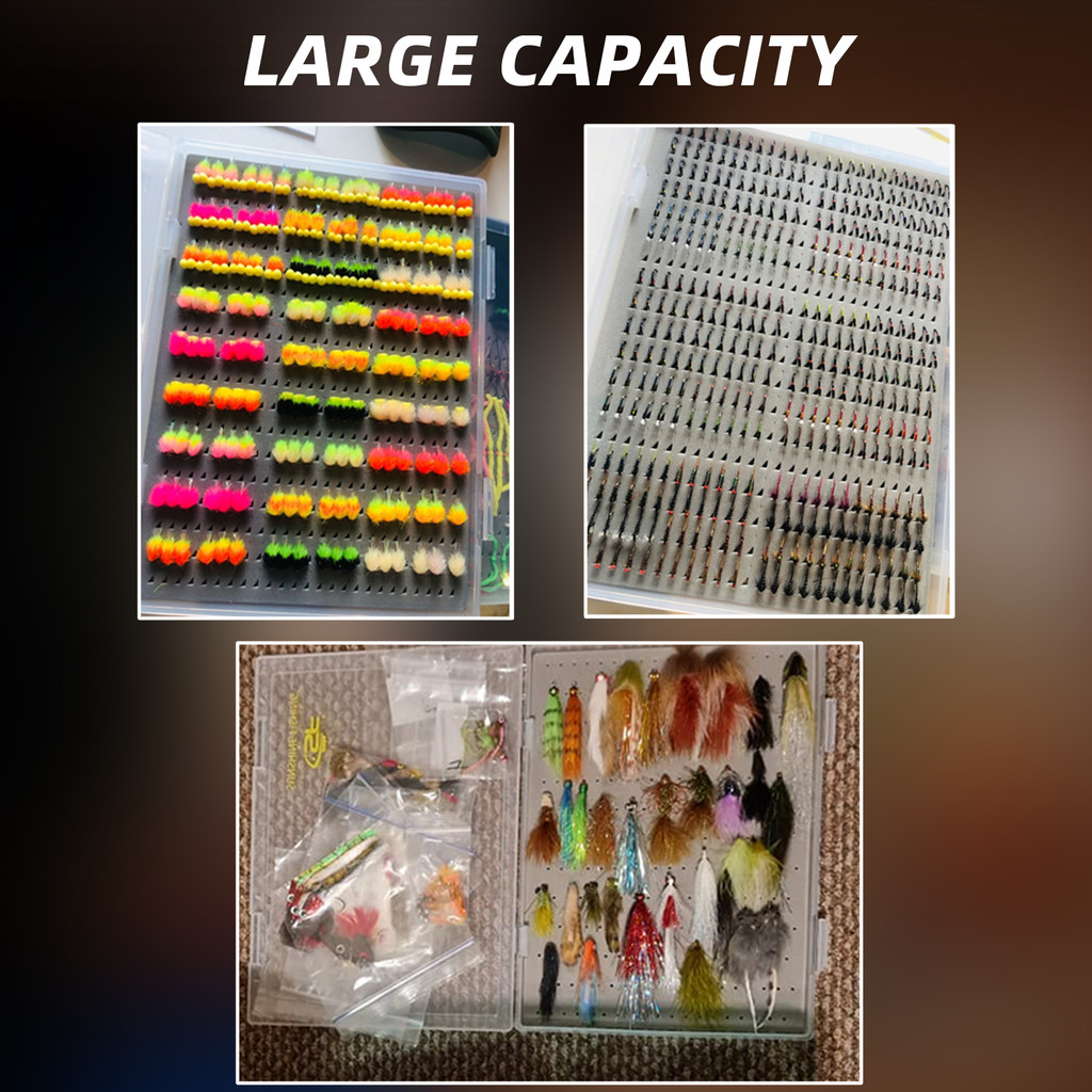 SF A4 A5 Extra Large olletion Fishing Box lear Fly Fishing Box Large apa Slit Foam Fishing