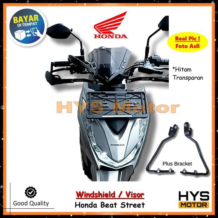 Spion Motor Murah Kaca Depan Variasi Honda Beat Street - Visor Windshield Winsil Motor Plus Bracket