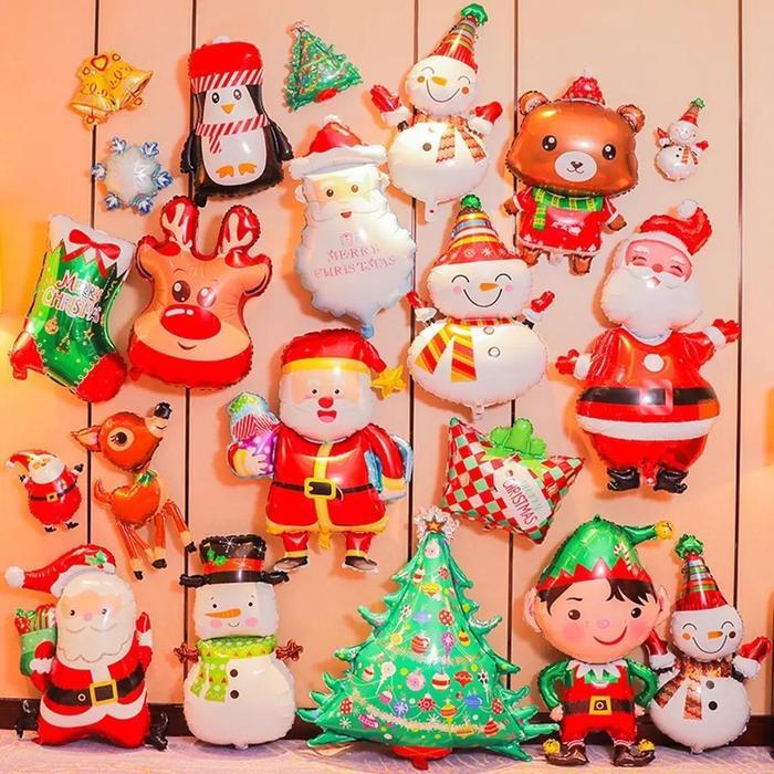 Balon Foil Snowman / Balon Natal / Balon Xmas Boneka Salju Topi