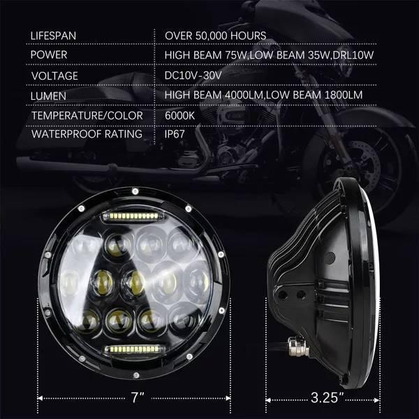 Led Headlamp Lampu Daymaker Mobil 7 Inchi Daymaker Motor 7 Inchi
