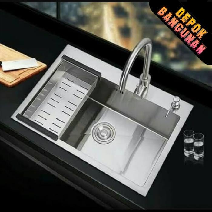 Kitchen Sink Bolzano 6045, Bak Cuci Piring, Sink Stainless, Sink Dapur, Model Bolzano