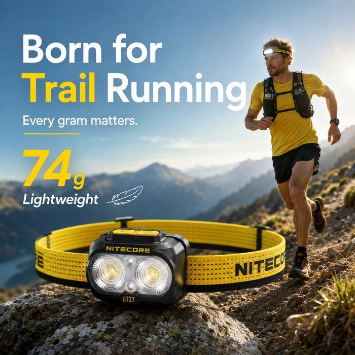NITECORE Headlamp Senter Kepala LED Super Terang Rechargeable