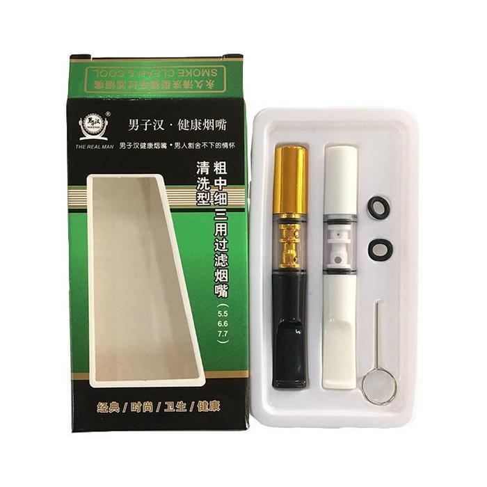 PIPA FILTER ROKOK REAL MAN NZH109 PERMANEN KRETEK MILD SLIM ESSE
