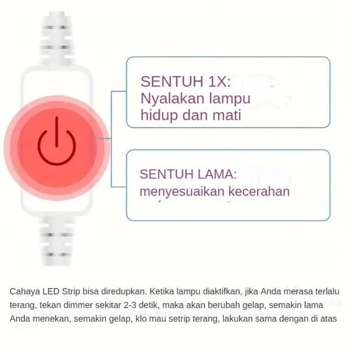 BERMUTU 5V USB LED Strip Saklar Dimmer ON OFF Switch Sensor Sentuh Dimmer Lampu LED 2835 TV