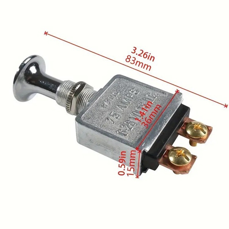SUPER SALE HEAVY DUTY PUSH PULL SWITCH 75 AMP FOR BIG TRUCKS/ HOT RODS/ BOAT/RACE CAR