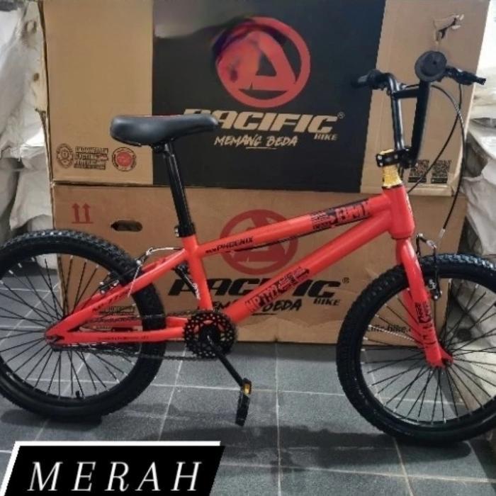 Sepeda BMX Ukuran 20 New Phoenix NP 7722 Ban 2.4 Jumbo Setir Oversize