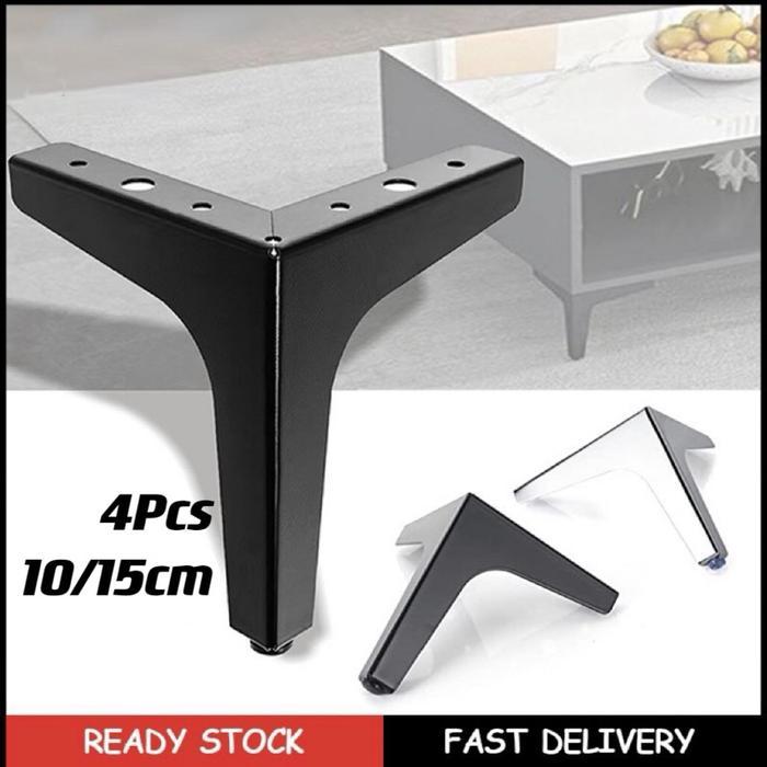 Jual Murah 4Pcs/Set Kaki Sofa Hitam Segitiga 10Cm 15Cm / Kaki Sofa Hitam/Cabinet Coffee Table Feet