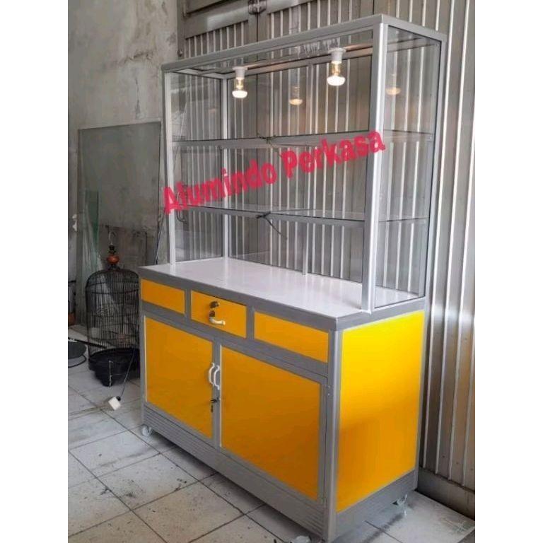 etalase makanan - etalase jus - etalase gado-gado - etalase serbaguna - etalase makanan aluminium
