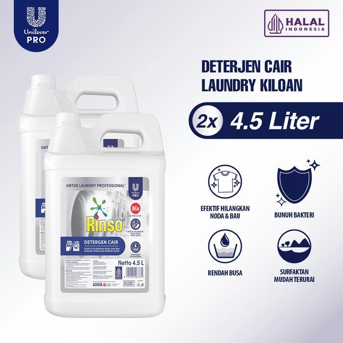 Premium Rinso Matic Professional Deterjen Laundry Cair 4.5 L Jerigen Twinpack Original