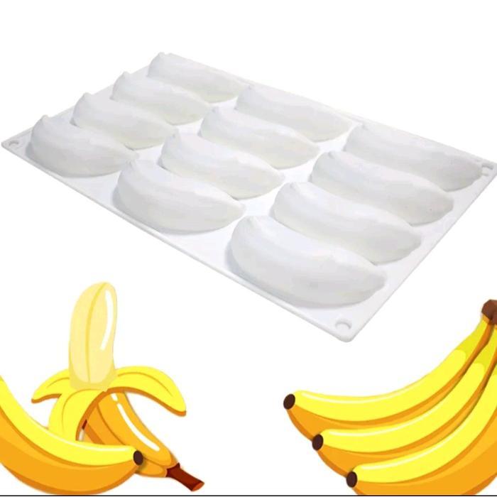 Flash Sale Silicon Mold Banana Untuk Cake...Coklat...Puding Sebaguna Original