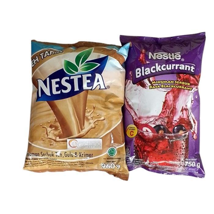 Ready Bundling 1 Nestea Tea Teh Tarik 960gr & 1 Nestle Blackcurrant 750gr