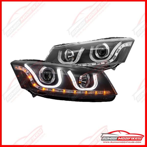 Ready HEAD LAMP - HONDA ACCORD 2008-2013 - EAGLEEYES - DOUBLE U RIM
