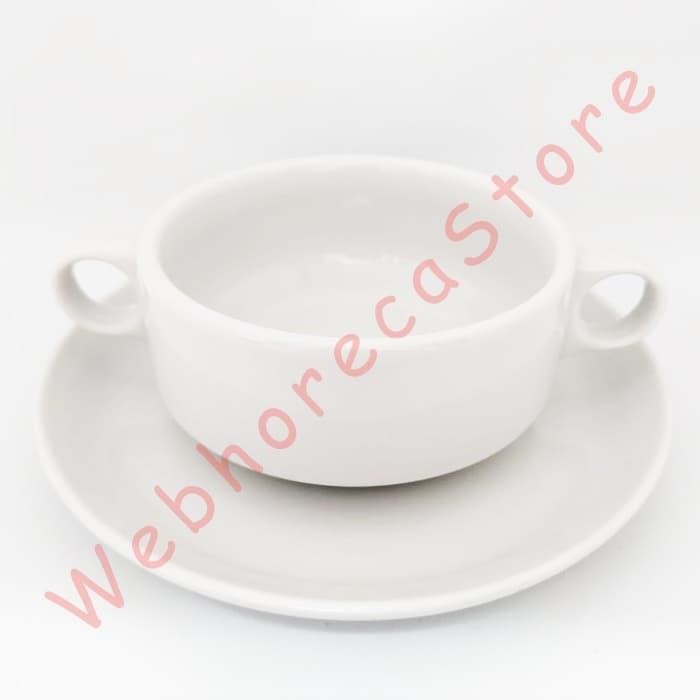 Zuppa Soup Cup Saucer Consomme 4"/ Cangkir Tatak sop Catering Keramik