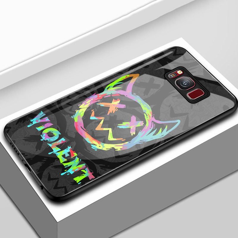 Casing Hp Untuk Samsung S8 Plus S9 S7 Edge Case Pola Senyum Kartun Kreatif Casing Ponsel Cangkang ke