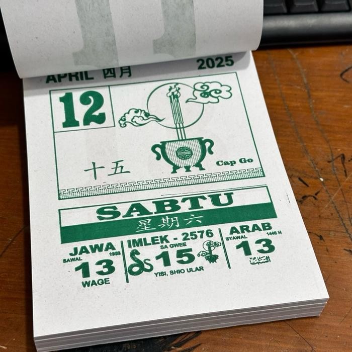 New Kalender Harian Sedang Tahun 2025 Kalender Model di sobek Harian Kertas lhito