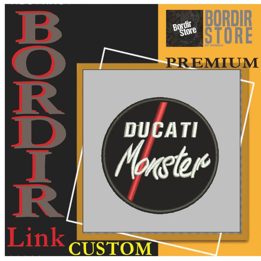 DUCATI MONSTER BS-1545 PATCH BORDIR LOGO/EMBLEM