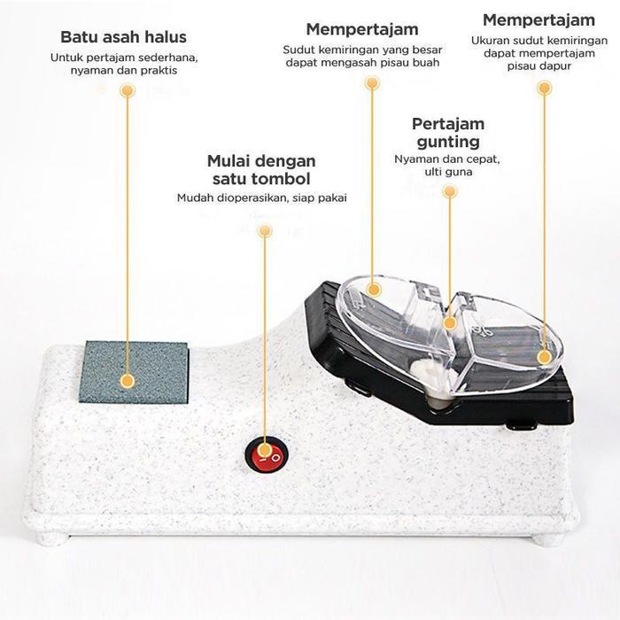Pengasah Pisau Gunting Listrik Usb Otomatis Electric Knife Sharpener
