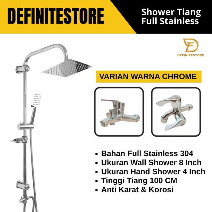 Paloma Corner - Shower Tiang Set Shower Kamar Mandi Stainless Shower Set Komplit Kran Air Shower