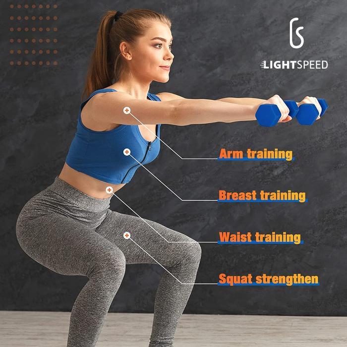 iod3- Lightspeed Dumbell 1Kg / Barbel Mini 1 Kg/ Barbel Wanita / Vinyl Cewek