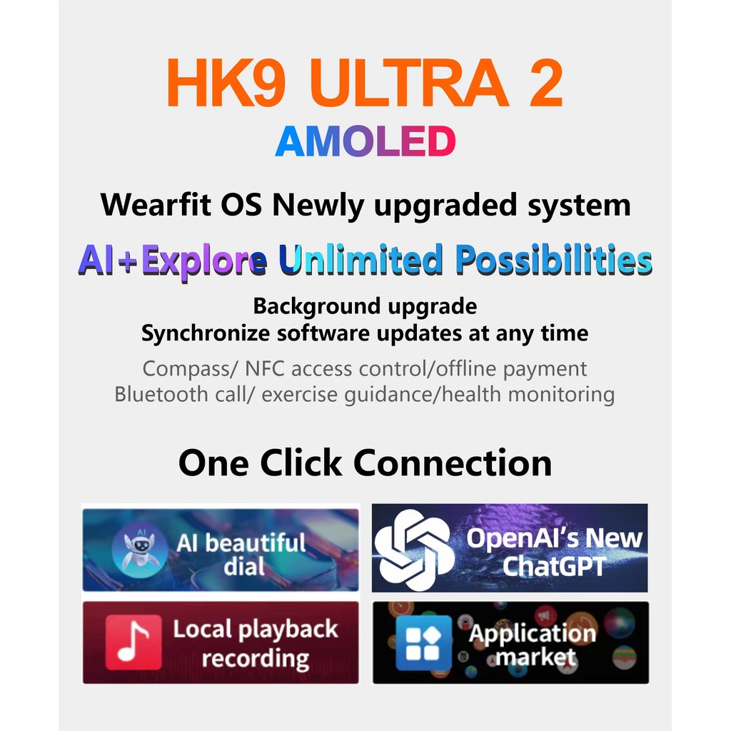 New HK9 ultra 2 Original Smart Watch Men GPT Bluetooth call HK9ultra 2 Smartwatch for  phone 15 PK H