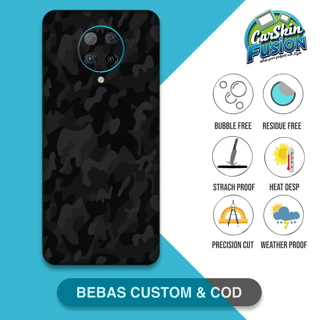 Garskin Skin Poco F2 Pro camo Anti-Scratch Protector Case | by Fusion Kode - jCk