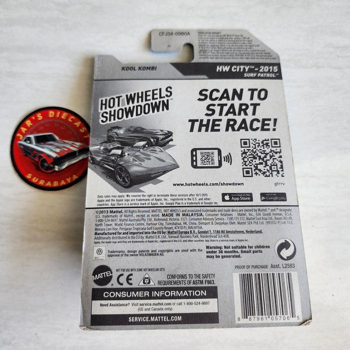 Hotwheels Kool Kombi Super Treasure Hunt THS FS 2015 Green Rare