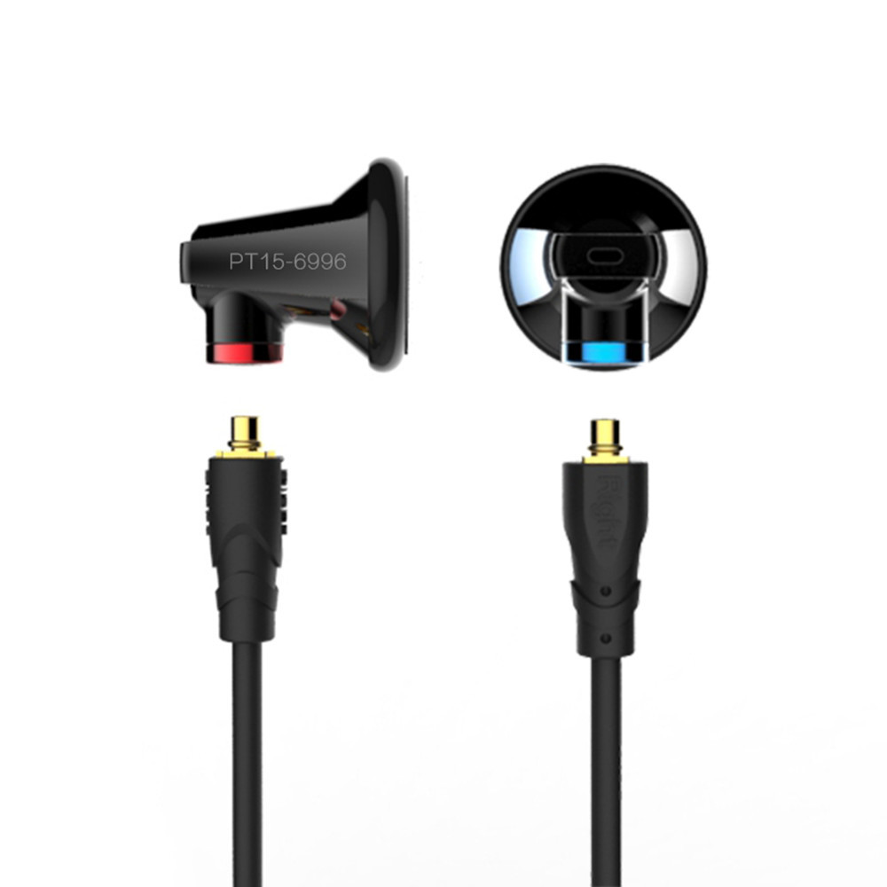 Flat Head Senfer PT15 In-ear Earphone 15MM Graphene Dynamic Driver with Detachable MMCX Silver Plate