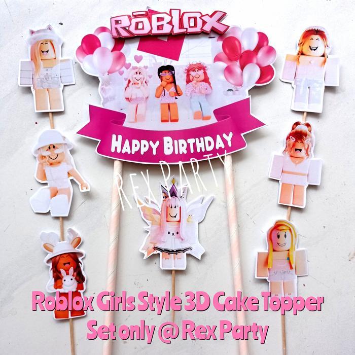 Roblox Girl Cake Topper/Roblox Girls Style 3D Cake Topper/Roblox Girl