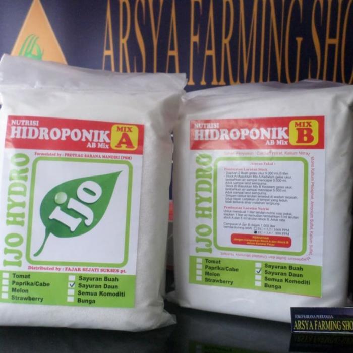 Ijo Nutrisi Ab Mix 1700 Gr Type Sayuran Daun / Perlengkapan Hidroponik