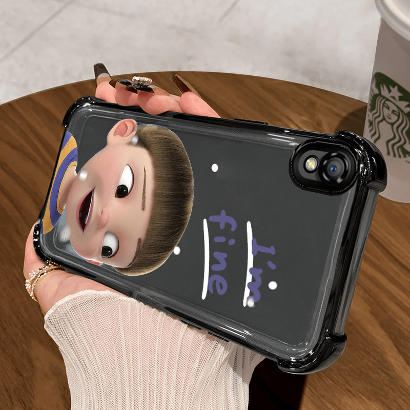 Casing Hp untuk OPPO A37 A37F Case Anak laki-laki Kasing Clear Cesing Airbag Armor empat Anti Drop s
