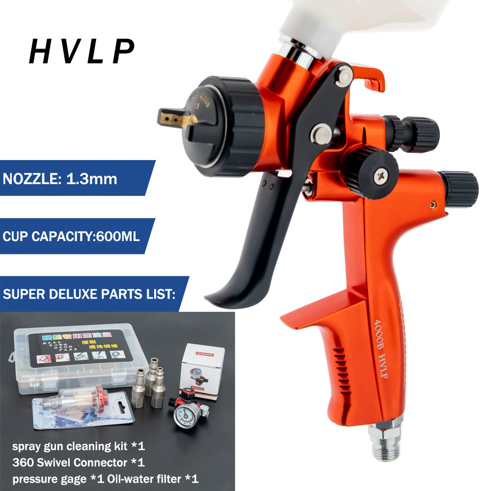 High Quality 4000B HVLP Spray Gun 1.3mm Stainless Steel Nozzle