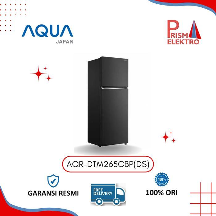 Kulkas Aqua Aqr-D261(Ds) Free Ongkir Jabodetabek 2 Pintu Dark Silver