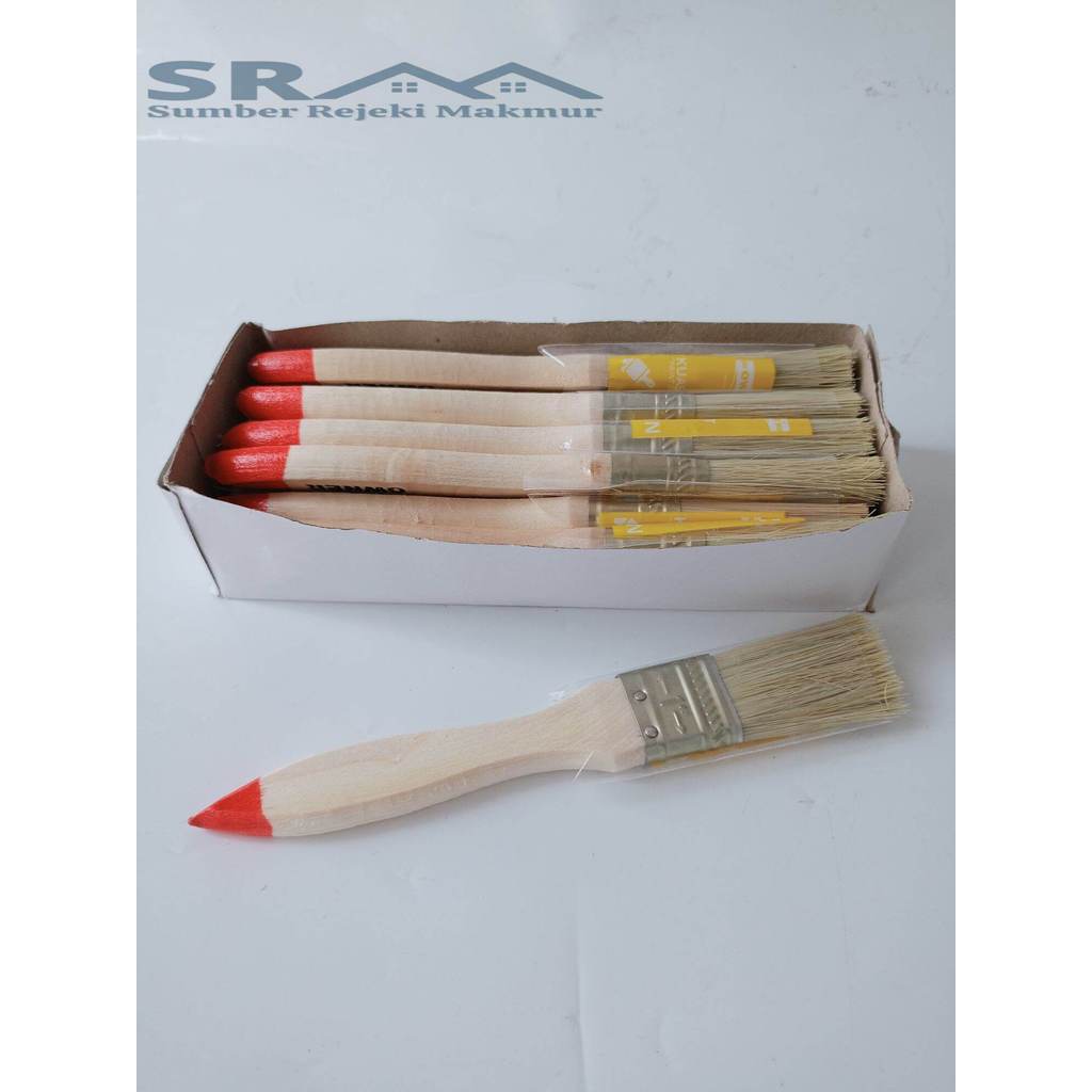 12 Pcs (1 Lusin) Kuas Cat 1 inci Koas