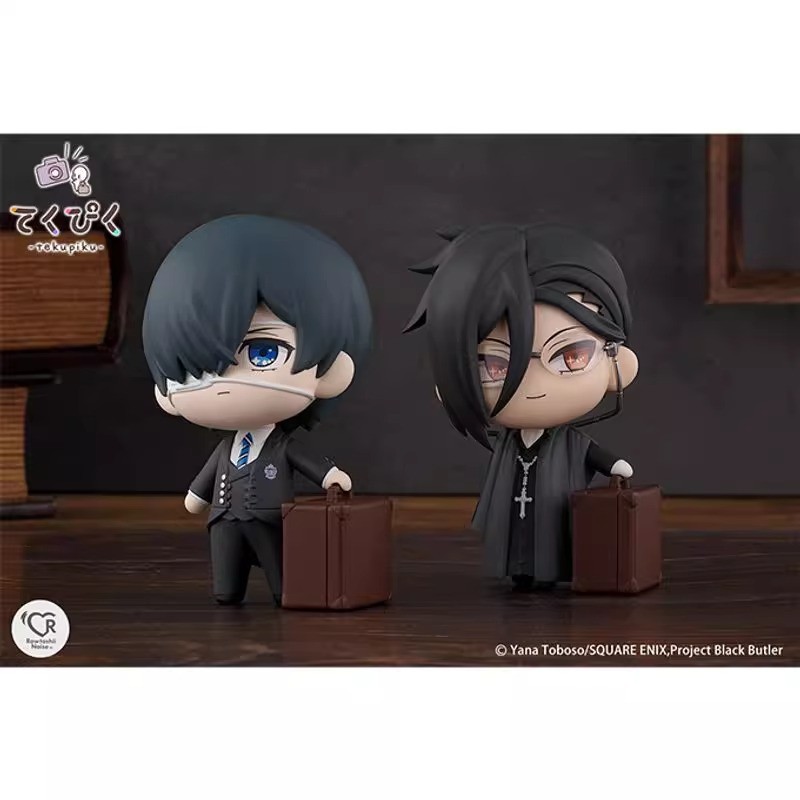 Bandai Original Tekupiku Black Butler Anime Figure Ciel Phantomhive Sebastian Michaelis Action