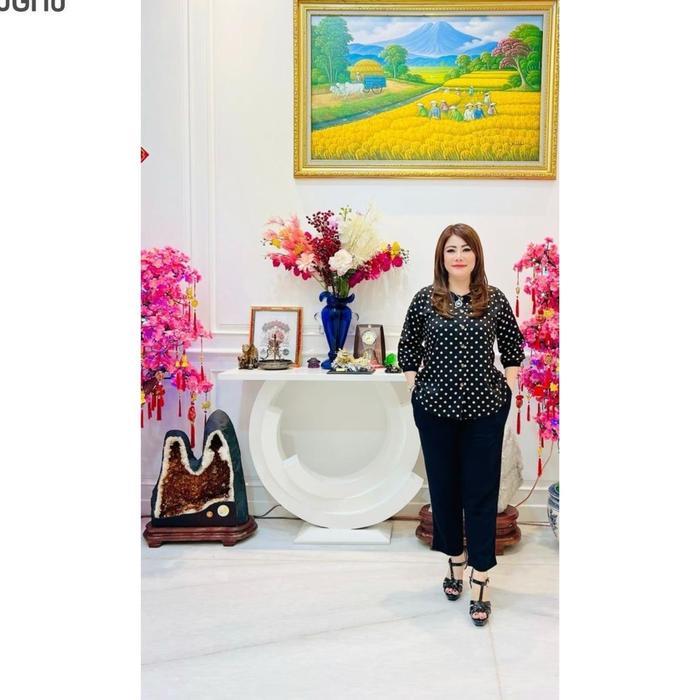 ttir- Setelan Rayon Twill Motif Pp Polkadot Kancing Depan Full 109901