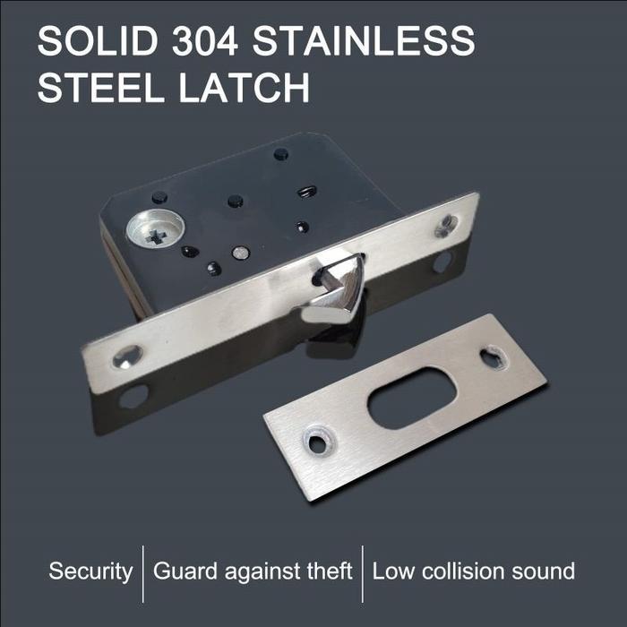 Hitam / Perak Kunci Pintu Sliding Geser Set Invisible Sliding Door Kunci Pintu Perangkat Keras