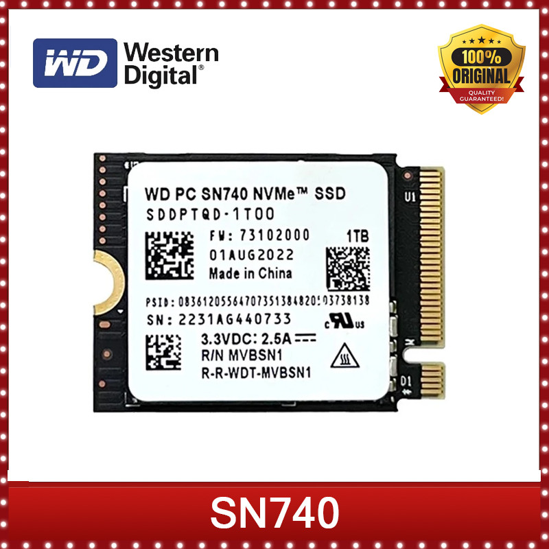 Western Digital WD SN740 2TB 1TB 512GB M.2 SSD 2230 NVMe PCIe Gen 4x4