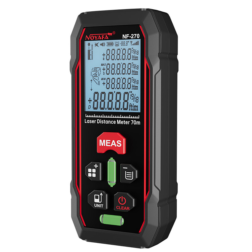 PROMO   NF270 Laser Rangefinder 70m/229ft Digital Laser Distance Meter with Dual Level Bubbles LCD B