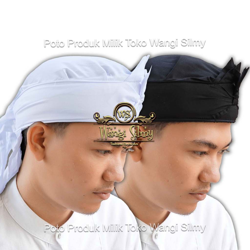 COD Blangkon Sunda Hitam Polos Tinggal Pakai / Totopong Iket Instan Pakaian Adat Jawa BISA COD - Bla