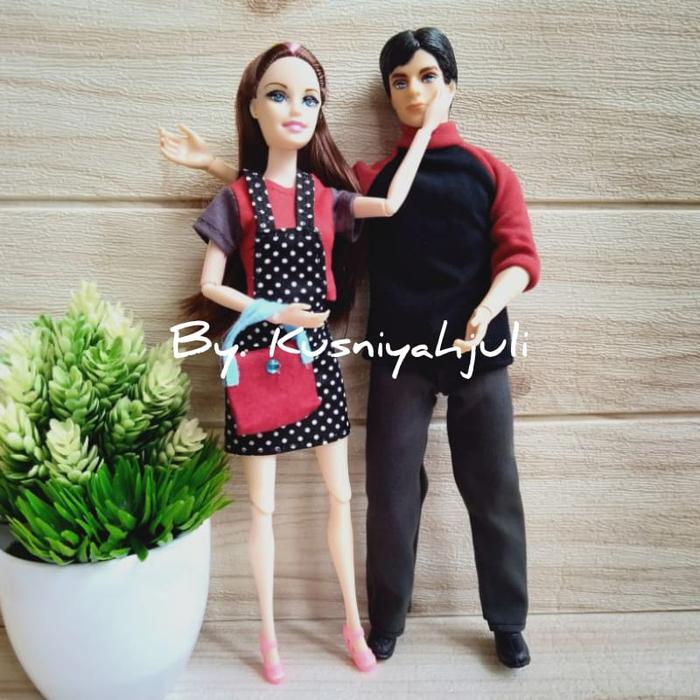 ecdc- Boneka Barbie // Barbie Sepasang // Barbie Tekuk Sepasang