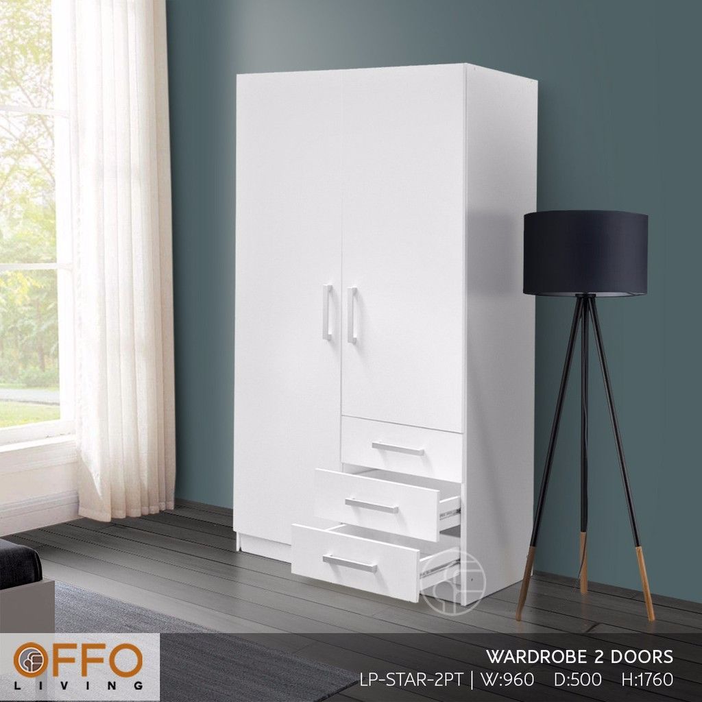 Offo Living - Lemari Pakaian 2 Pintu