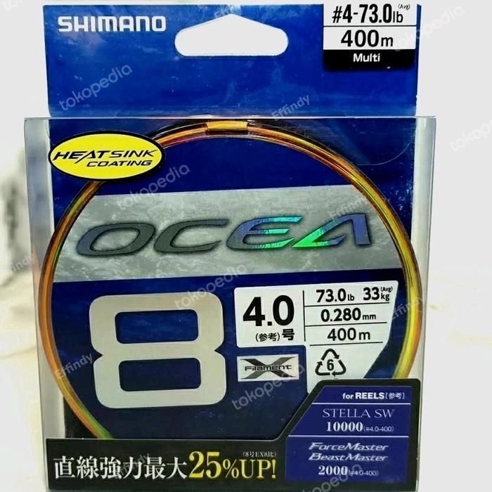 pe 4 shimano ocea x8 400 meter