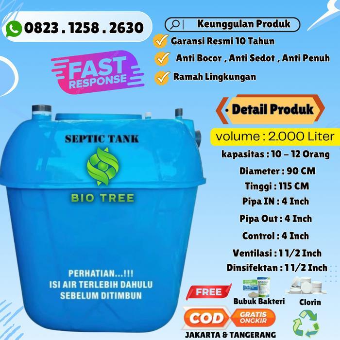 Septic Tank Biotech 2000 Liter Biofill , Biotree , Biotech , Biofilter Terbaru !!!