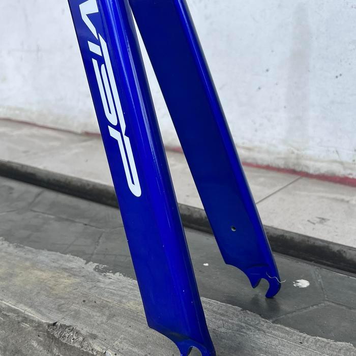 Frame Fixie Alloy Aero 700C Pipih Biru Impor Visp Fixed Gear Pursuit