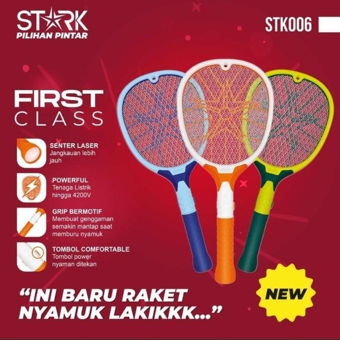 RAKET NYAMUK STARK SENTER LEPAS BATERAI CHARGER/ALAT PEMBUNUH NYAMUK