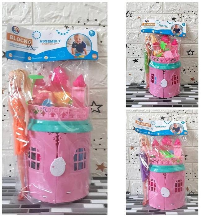 New Mainan Rumah-Rumahan Barbie/Kastil, Sofa , Tv Untuk Anak Boneka Barbie Besar Dan Kecil Dengan
