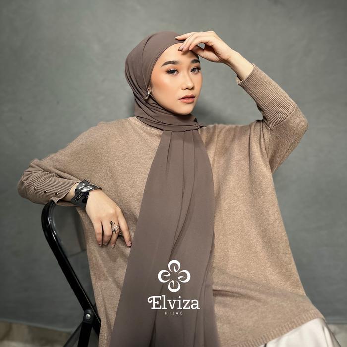 Elviza - Pashmina Inner 2IN1 Ceruty Babydoll/Pashmina Inner 2IN1 ceruti doll syal Jilbab Muslim