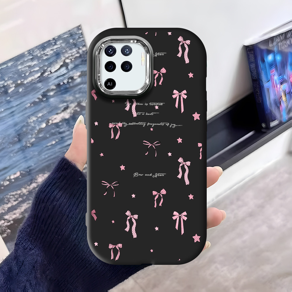 Casing Hp Untuk OPPO Reno 5F A94 Phone Case Softcase Kesing Sofcase Pink Bow 6102 PDD for Girl Gift